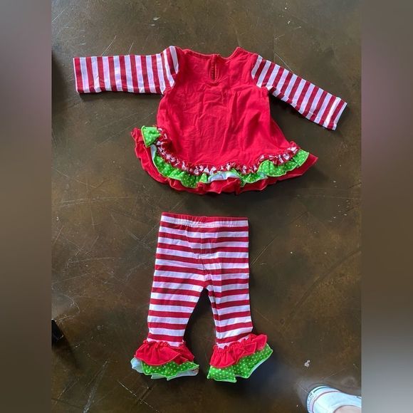 Rare Edition girls Christmas outfit size 9 months - Picture 3 of 3